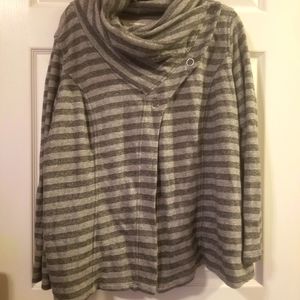 Striped open sweater size 2
